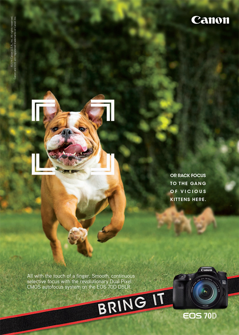 Canon Advertisement 70D  running dog